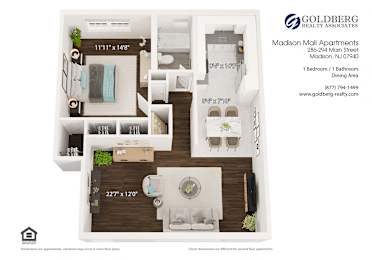  Floor Plan One Bedroom Garden Style