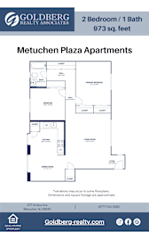  Floor Plan Two Bedroom 1 Bath