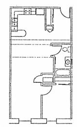  Floor Plan 1 bedroom