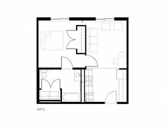  Floor Plan 1 Bedroom