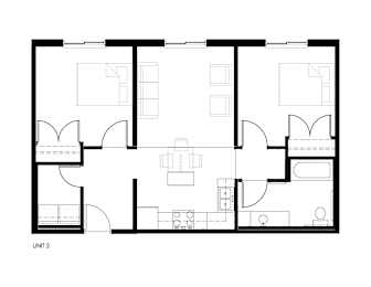  Floor Plan 2 Bedroom