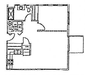  Floor Plan 1 Bedroom