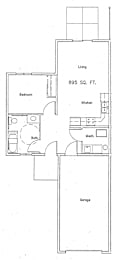  Floor Plan 1 Bedroom