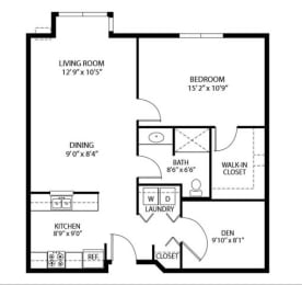 Heritage Place Apartments 55+ Community in Rogers, MN 1 Bedroom 1 Bathroom