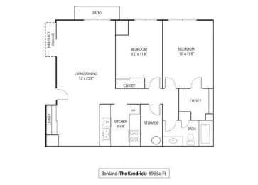 The Kendrick Apartments For Rent in St. Paul, MN 2 Bedroom 1 Bath