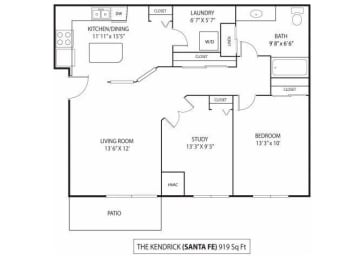The Kendrick Apartments For Rent in St. Paul, MN 1 Bedroom 1 Bath Plus Den