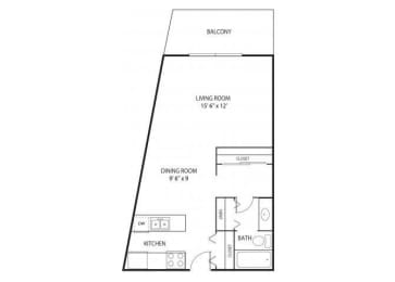 Floor Plan  Willow Pond Apartments in Burnsville, MN Studio