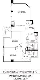 Galtier Towers Apartments in Lowertown, St. Paul, MN 2 Bedroom 2 Bath Apartment