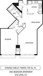 Galtier Towers Apartments in Lowertown, St. Paul, MN 1 Bedroom 1 Bath Apartment