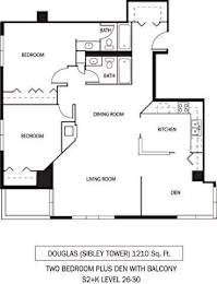 Galtier Towers Apartments in Lowertown, St. Paul, MN 2 Bedroom 2 Bath Apartment