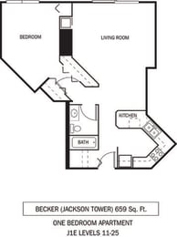Galtier Towers Apartments in Lowertown, St. Paul, MN 1 Bedroom 1 Bath Apartment