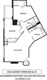 Galtier Towers Apartments in Lowertown, St. Paul, MN 1 Bedroom 1 Bath Apartment