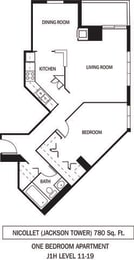 Galtier Towers Apartments in Lowertown, St. Paul, MN 1 Bedroom 1 Bath Apartment