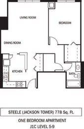 Galtier Towers Apartments in Lowertown, St. Paul, MN 1 Bedroom 1 Bath Apartment