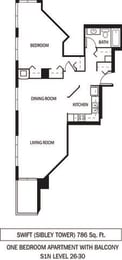 Galtier Towers Apartments in Lowertown, St. Paul, MN 1 Bedroom 1 Bath Apartment
