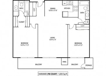 Harvard Floor Plan at Pebblebrook Court, Minnesota