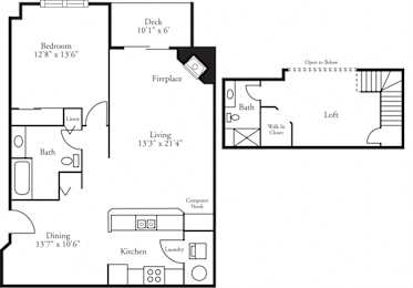  Floor Plan Lofts - 1 Bed, 2 Bath Cypress w/ Loft