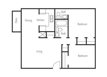  Floor Plan 2 Bedroom