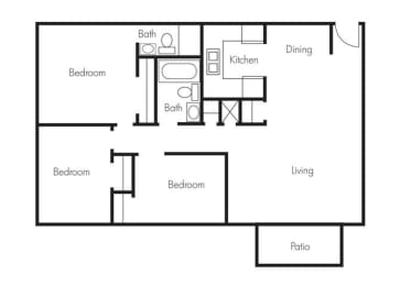  Floor Plan 3 Bedroom