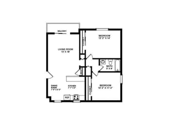  Floor Plan 2x1