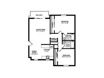  Floor Plan 2x2