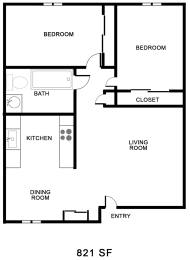  Floor Plan 2 bedroom
