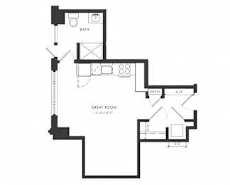  Floor Plan Residence C - Studio