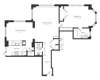  Floor Plan Residence A - 1 Bedroom Executive