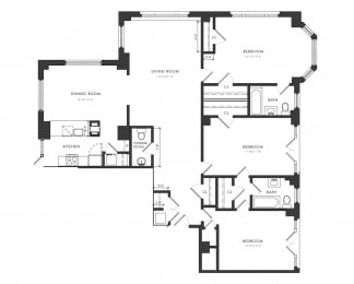  Floor Plan Residence A - 3 Bedroom Executive