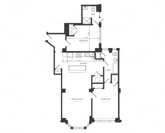  Floor Plan Residence D - 2 Bedroom