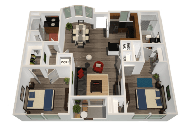 a floor plan of a 1 bedroom apartment at Legacy Apartments, Northridge