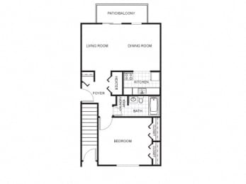 Floor Plan  One Bedroom