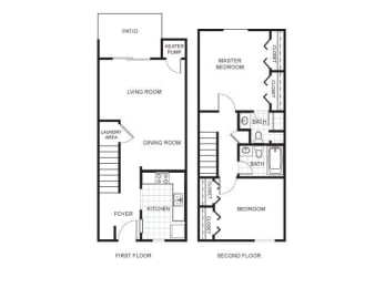 Floor Plan  Two Bedroom