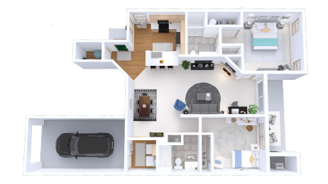  Floor Plan Arbors - 2 Bed, 2 Bath