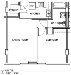 1 Bed 1 Bath