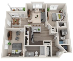 2Bed 2Bath-A-FloorPlan at Axis at Lakeshore Apartments, Bridgewater, MA 02324