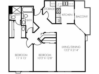  Floor Plan 2R Red Cedar Washer/Dryer