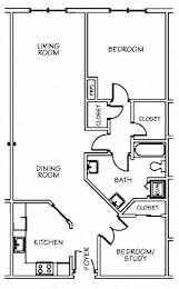 2 bed 1 bath at Lenox Village Apartments, Atlanta, GA, 30324