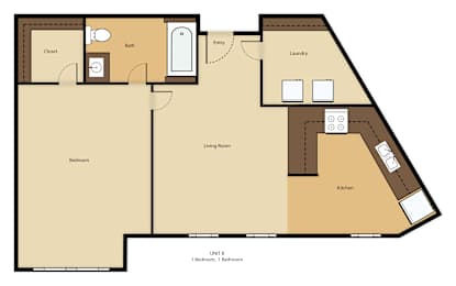  Floor Plan UnitB 1B_1B