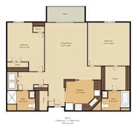  Floor Plan 2 Bedroom