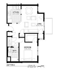  Floor Plan 1 bedroom
