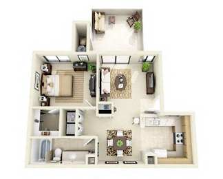 The Ocotillo | 1 Bedroom 1 Bathroom Floor Plan