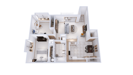  Floor Plan Phase 2 - 2 Bed, 1 Bath Indigo