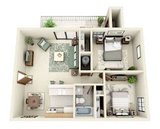 Elm Floor Plan 2 Bedroom 1 Bathroom in Albuquerque, NM