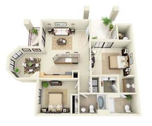 Ventana | 2 Bedroom 2 Bathroom Floor Plan