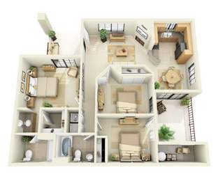 Tubac | 3 Bedroom 2 Bath Floor Plan