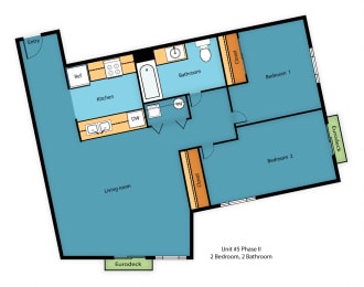 IL2x1a Floor Plan at Illumina Apartment Homes, Seattle