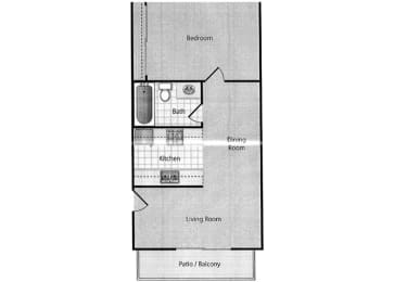  Floor Plan 1BR