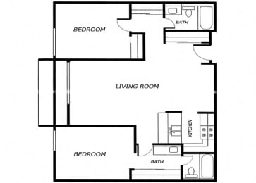  Floor Plan 2 BED 2BATH