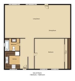  Floor Plan 1BR